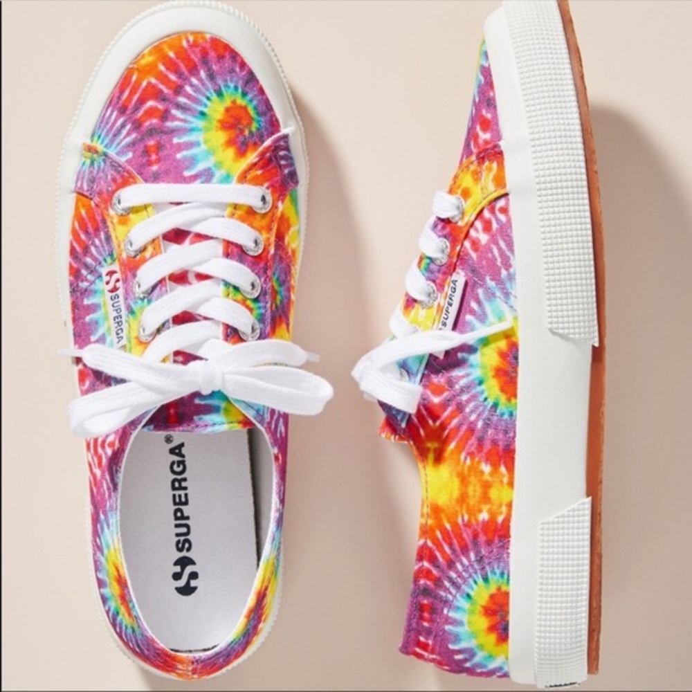 New SUPERGA 2750 Cotu Tie Dye Sneakers sz 8.5